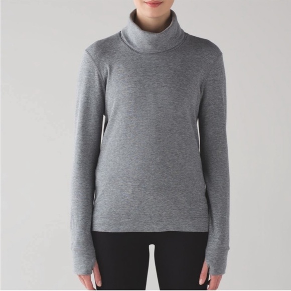 lululemon athletica Tops - Lululemon Gray Double Up Reversible Cowl Neck Top 8